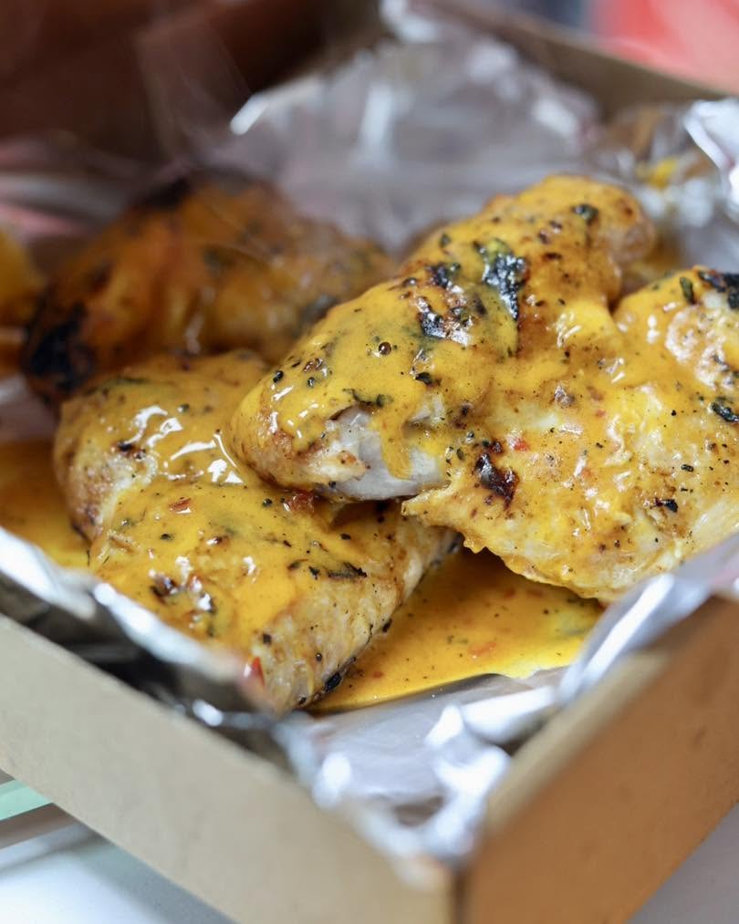 Shaban’s sizzling hot peri peri chicken wings served straight from the grill.
